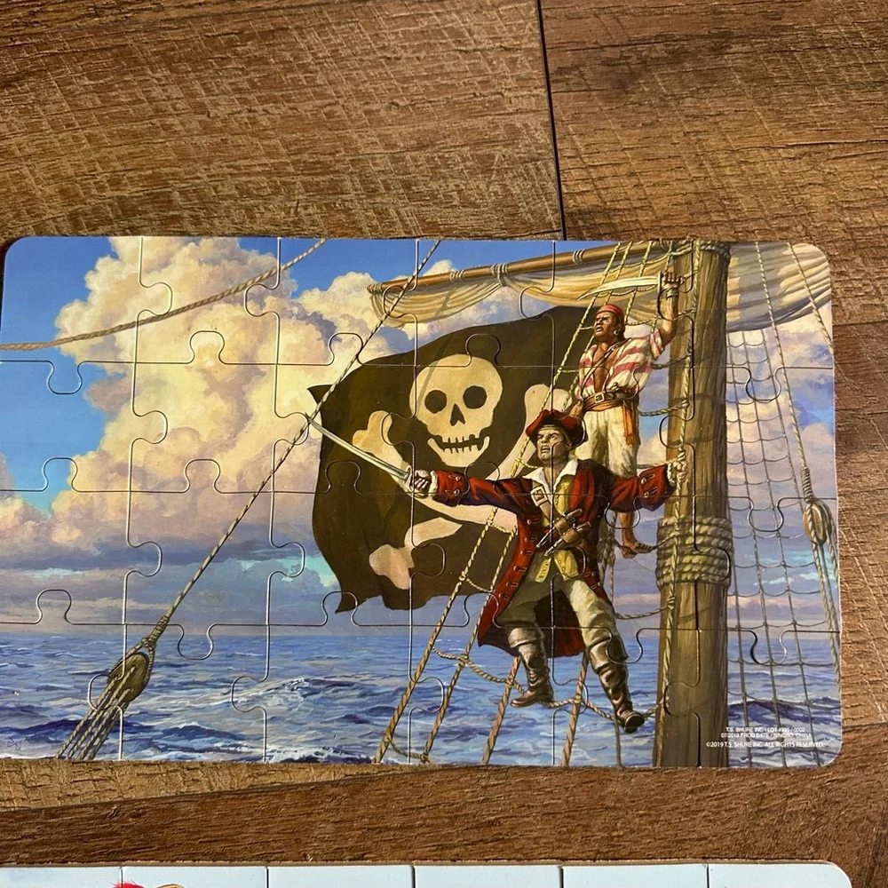 T.S. Shure Pirate Puzzles 2 set, wooden boxed set